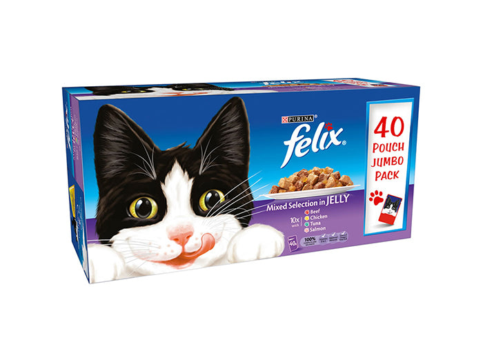 Felix Mixed Selection in Jelly 40 pouches petshopmalta