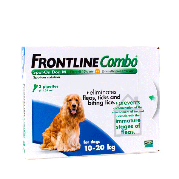 Frontline Combo Dog 3 pack Medium 10 20 Kgs petshopmalta