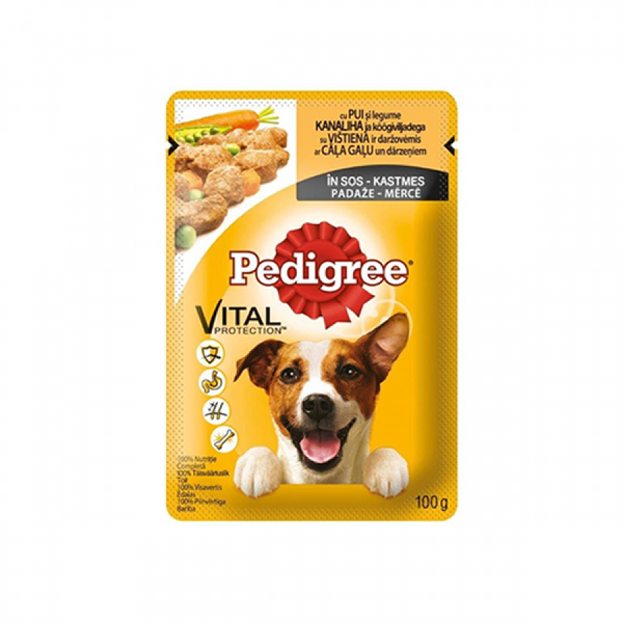 Pedigree vital pouches chicken in gravy singles 100g petshopmalta