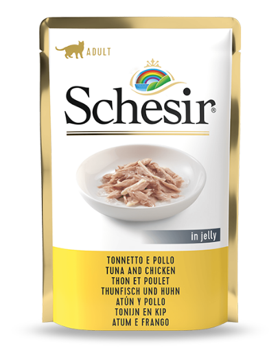 Schesir Cat Pouches 85g - Tuna and Chicken in jelly