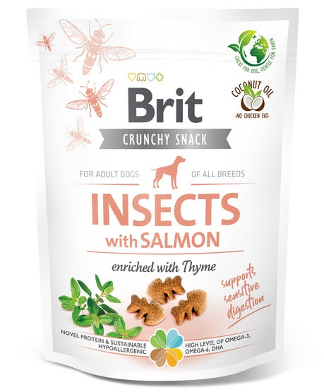 Brit Care Crunchy Cracker. Insects with Salmon enriched with Thyme