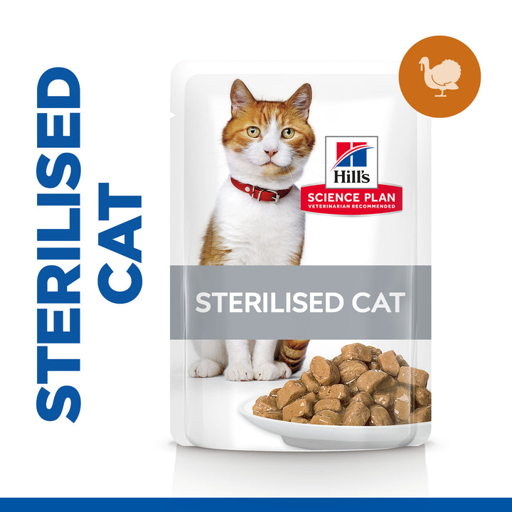 Science plan Feline Adult sterilised turkey 12 pack pouches (12x85g)