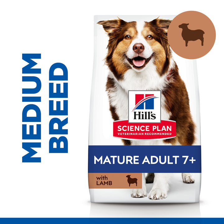 Hill's Science Plan Mature Adult 7+ Active Longevity Medium Dog Food with Lamb & Rice