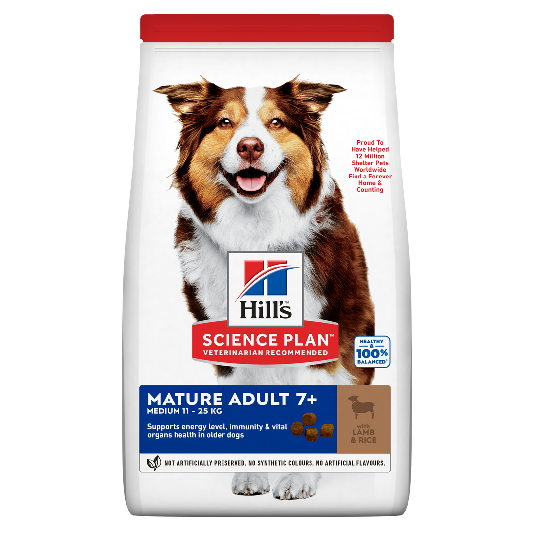 Hill's Science Plan Mature Adult 7+ Active Longevity Medium Dog Food with Lamb & Rice