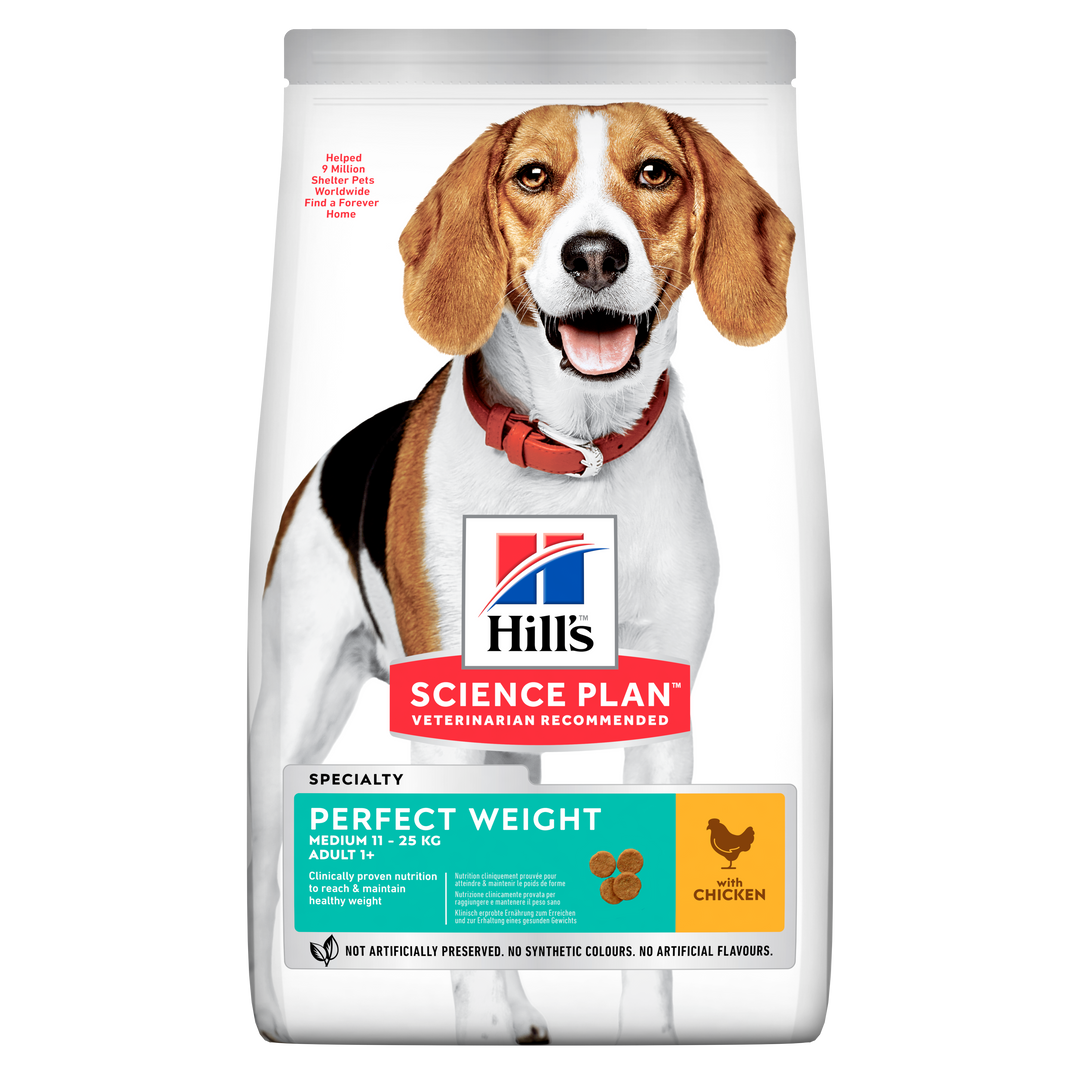 Hill's Science Plan Adult 1-6 Perfect Weight Medium Dog Food with Chicken