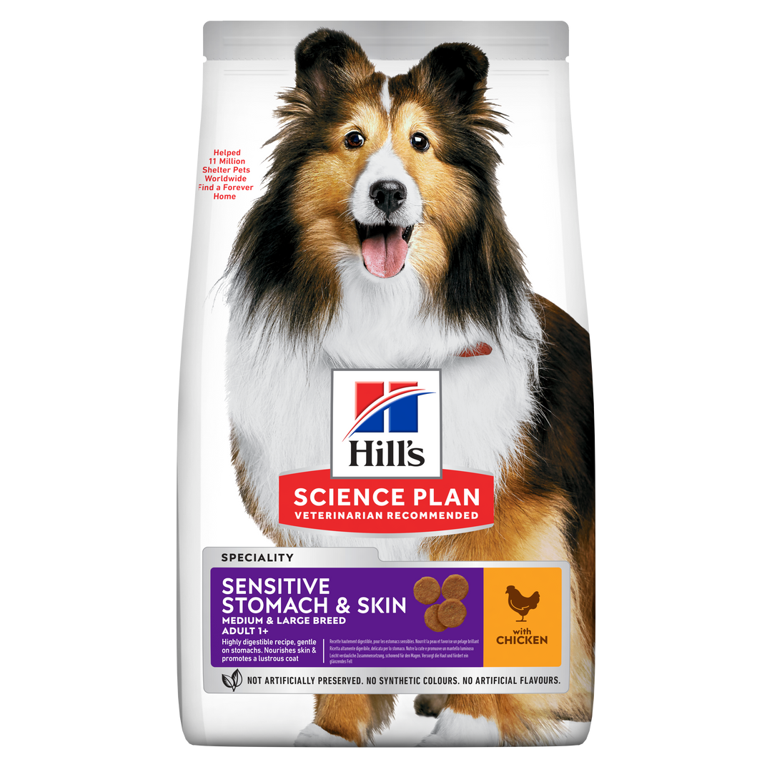 Hill's Science Plan Adult 1-6 Sensitive Stomach & Skin Medium Dog Food with Chicken