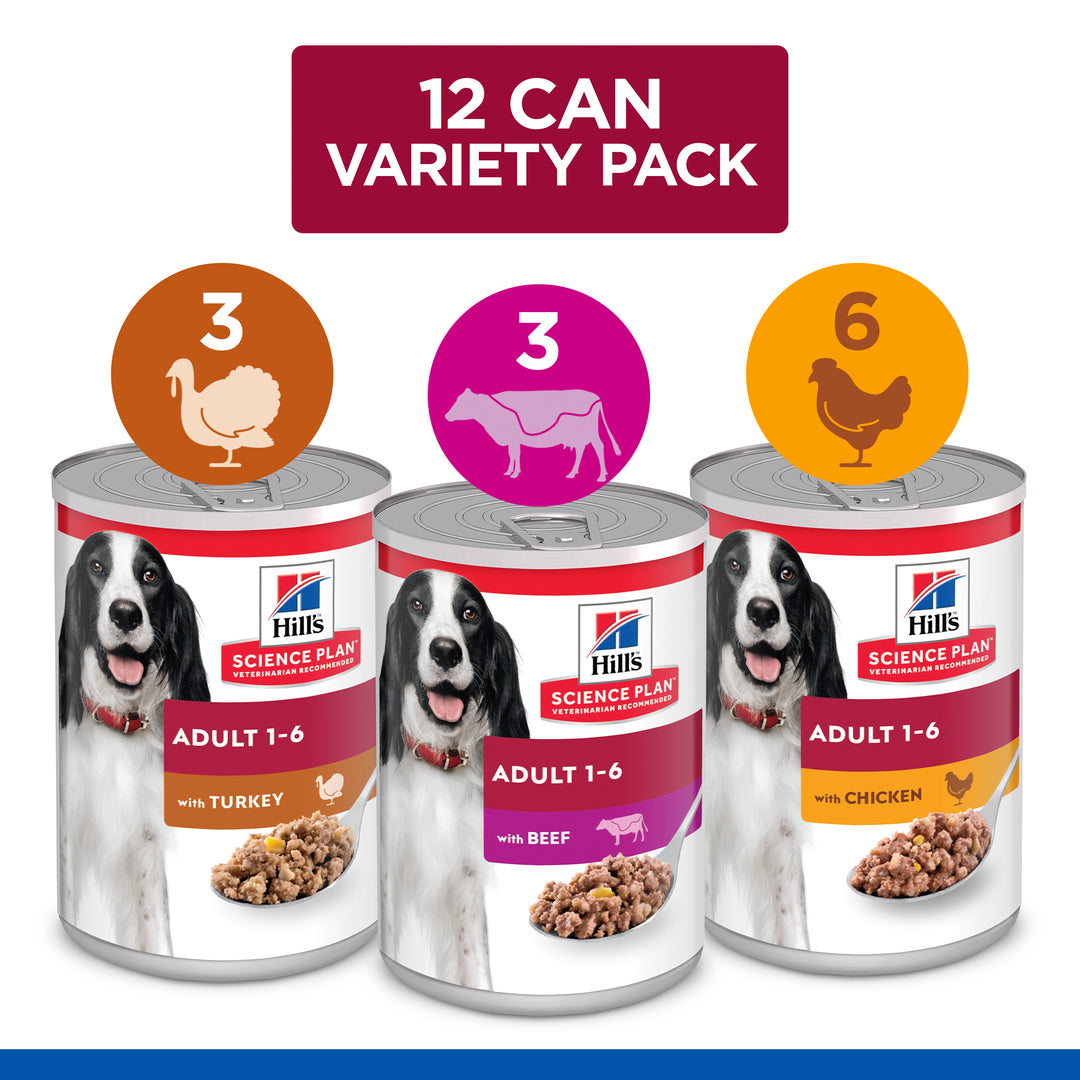 Hill's Science Plan Adult 1-6 Advanced Fitness Medium Dog Food Delicious Beef 370G CANS