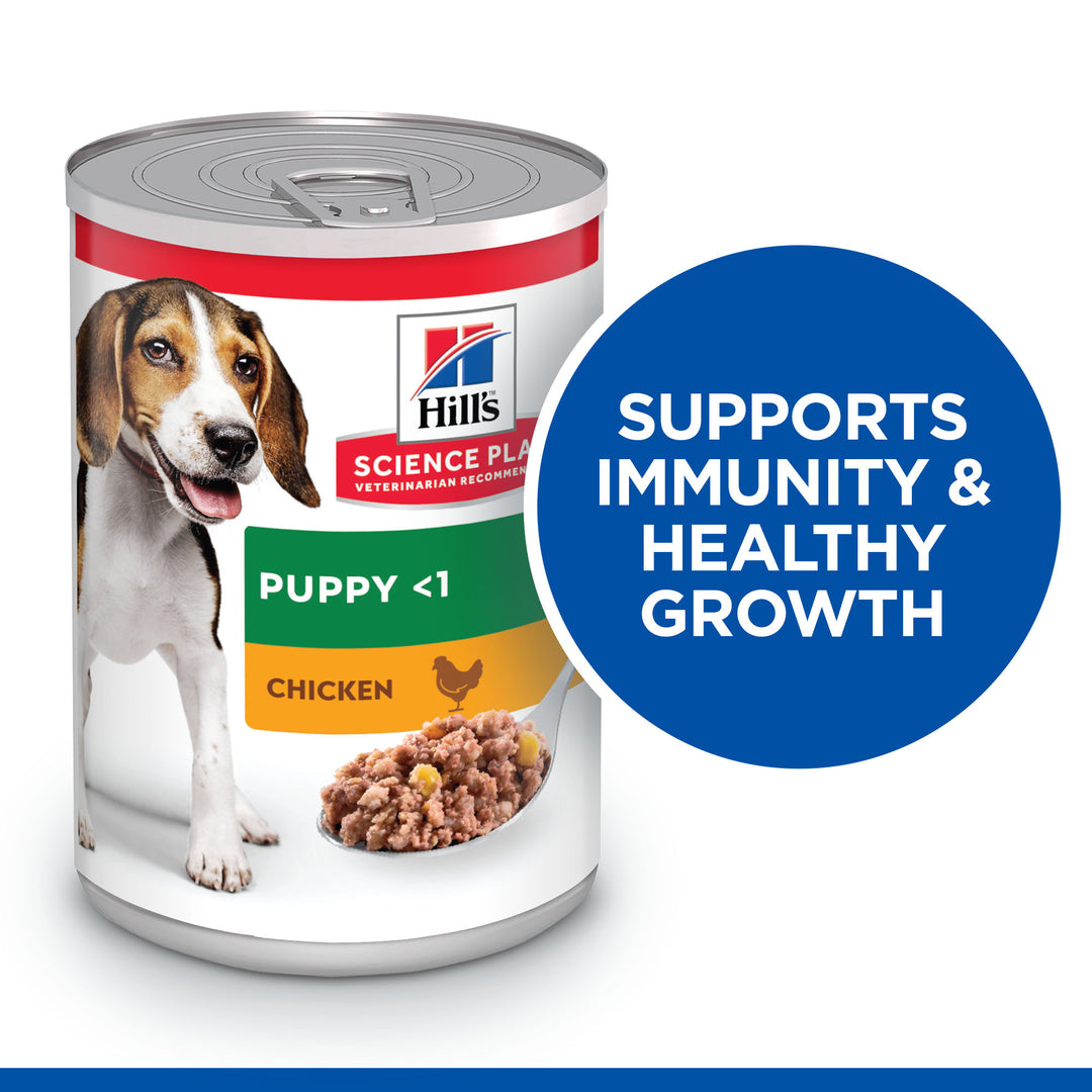 Hill's Science Plan Puppy  Medium Dog Food Savoury Chicken 370G can