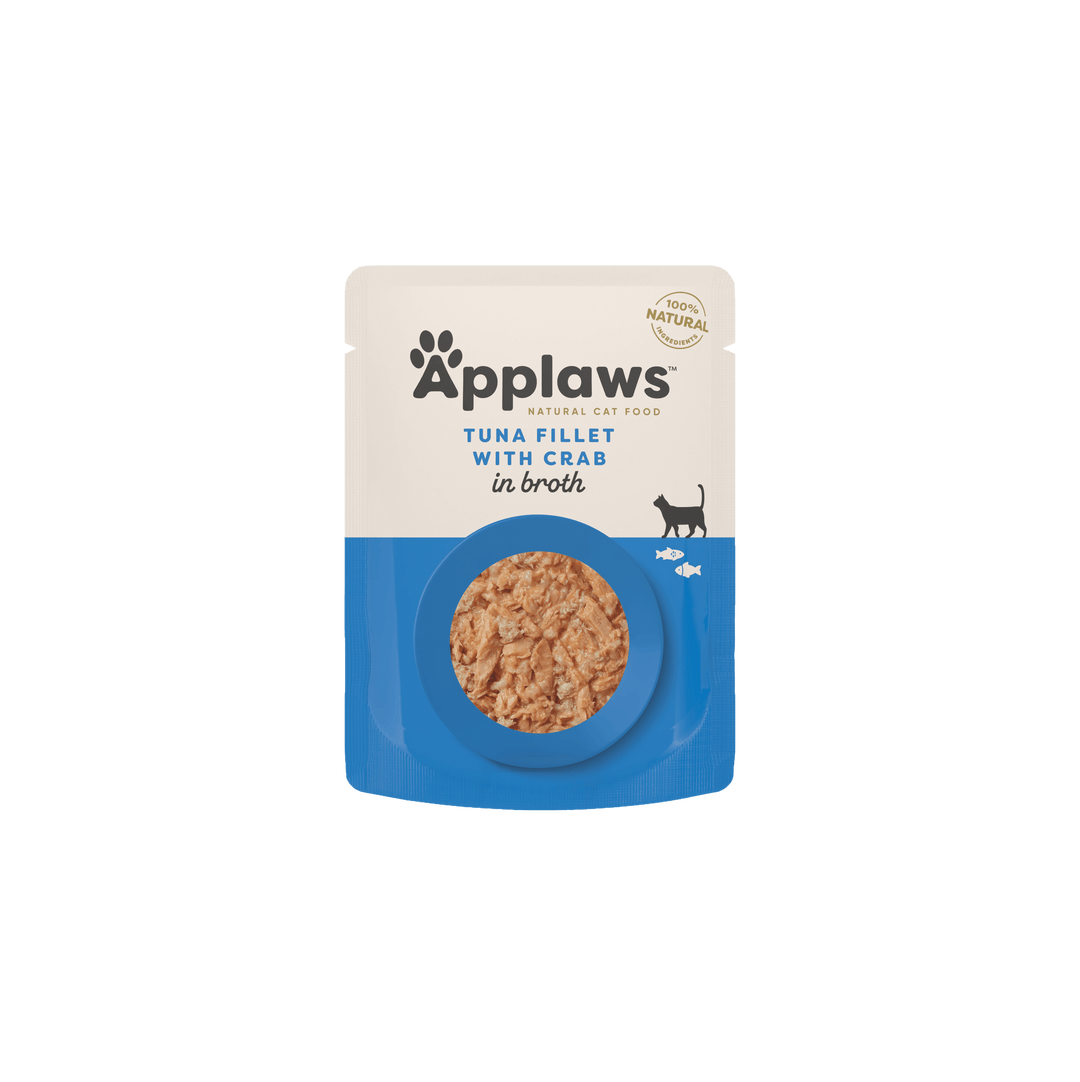 Applaws Pouches Tuna & Crab in Broth, 70g