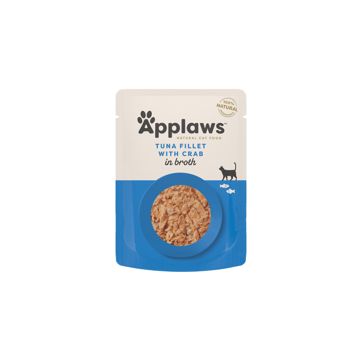 Applaws Pouches Tuna & Crab in Broth, 70g