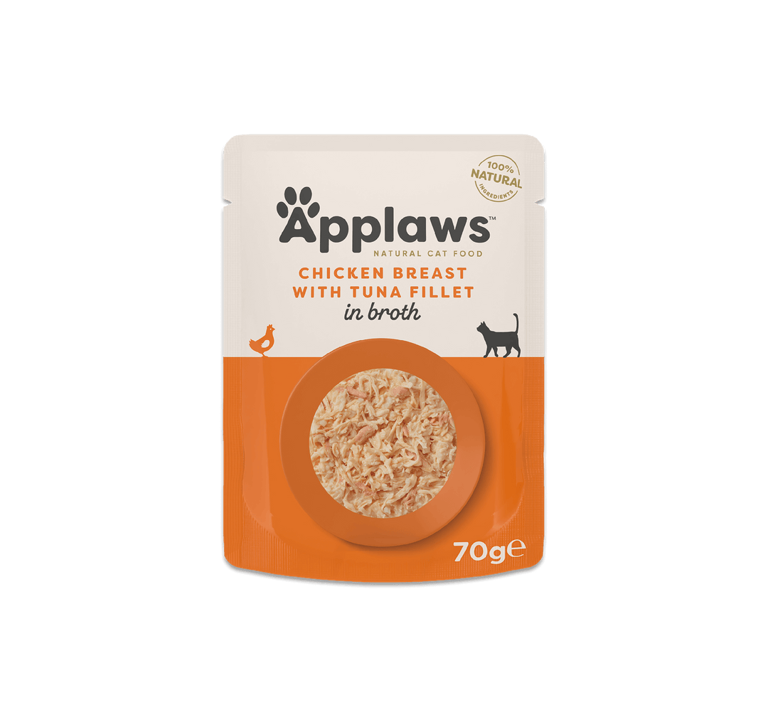 Applaws Pouches Chicken Breast with Tuna in Broth, 70g