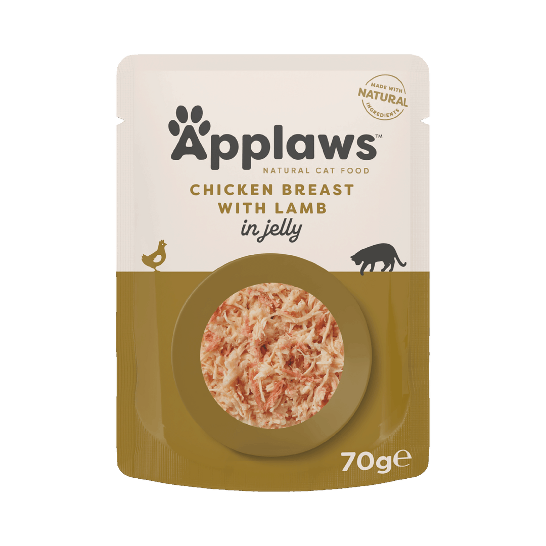 Applaws Pouches Tender Chicken Breast with Lamb in tasty Jelly - Single