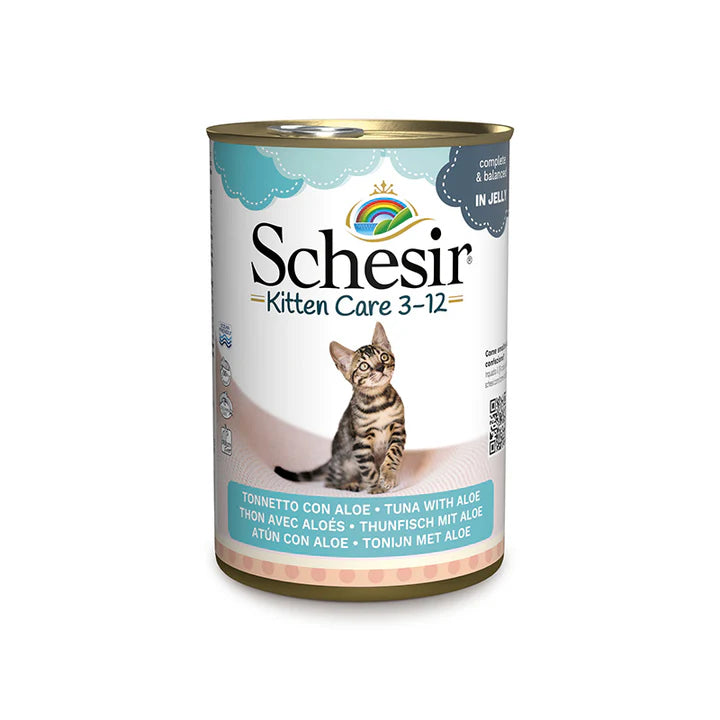 Schesir cat tin, 140g - Tuna/aloe for Kittens