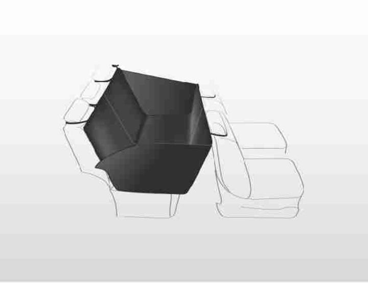 Car seat cover/side panels, nylon, black, 1,5x1,35m