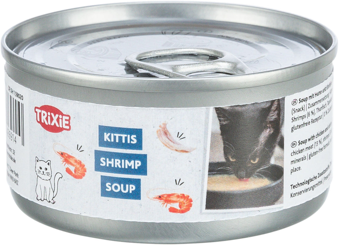 Trixie Soup with chicken & shrimp, 4 x 80 g