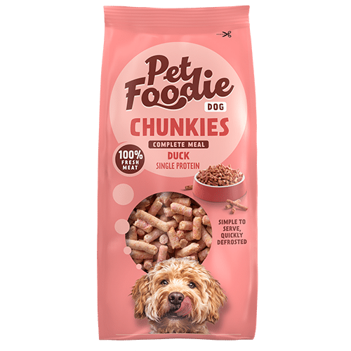 Pet Foodie dog Chunkies, 500g - Duck