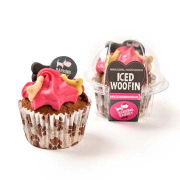 The Barking Bakery Carob Woofin with Pink Frosting