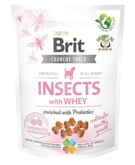 Brit Care Dog Crunchy Cracker. Insects with Whey enriched with Probiotics