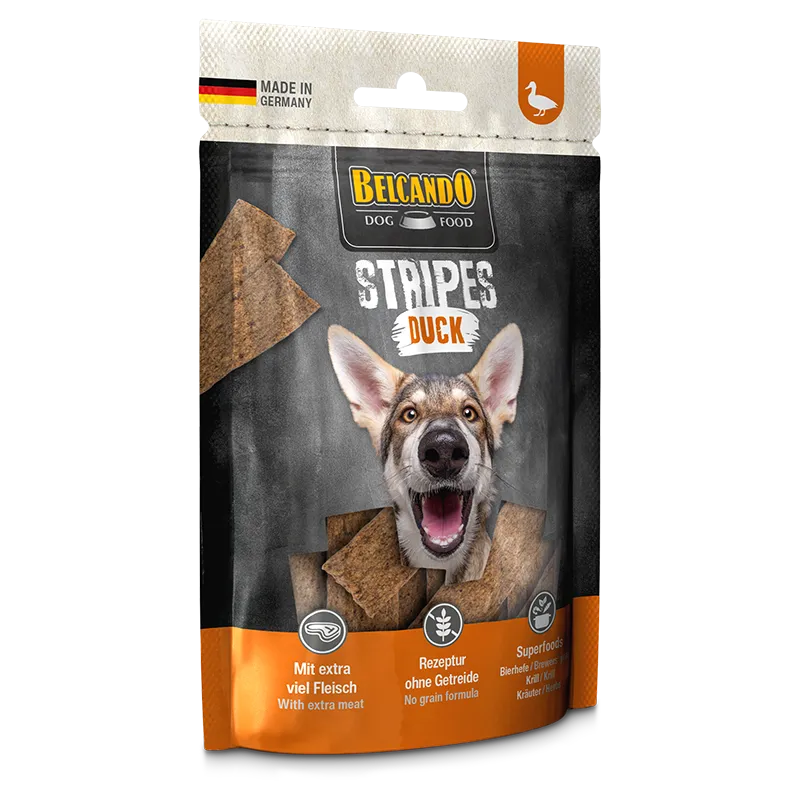 Belcando dog treats Stripes 70g - Duck