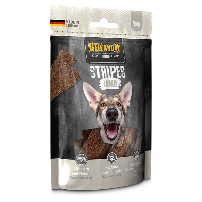 Belcando dog treats Stripes 70g - Lamb