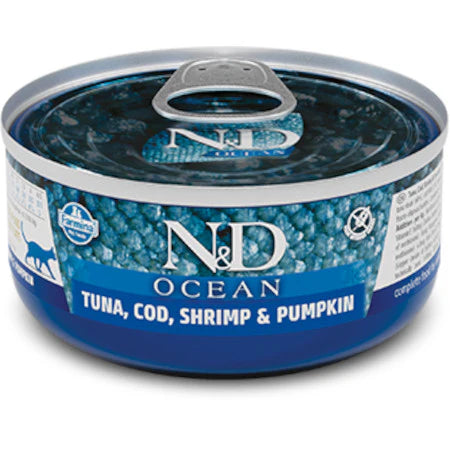 N&D cat tin Ocean Tuna/Cod/Shrimp & Pumpkin, 70g