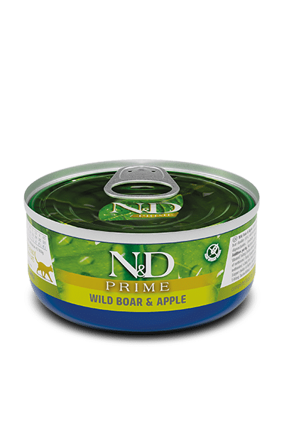 N&D cat tin Prime - Boar & Apple, 70g