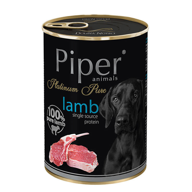 Piper Platinum Pure Single Protein dog  tin 400g - Pure Lamb