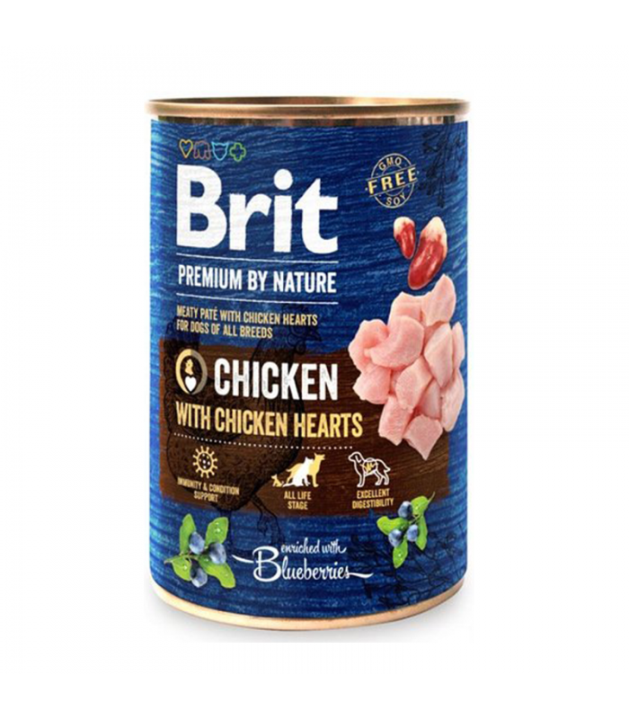 Brit Premium by Nature tins 800g- Chicken with Hearts